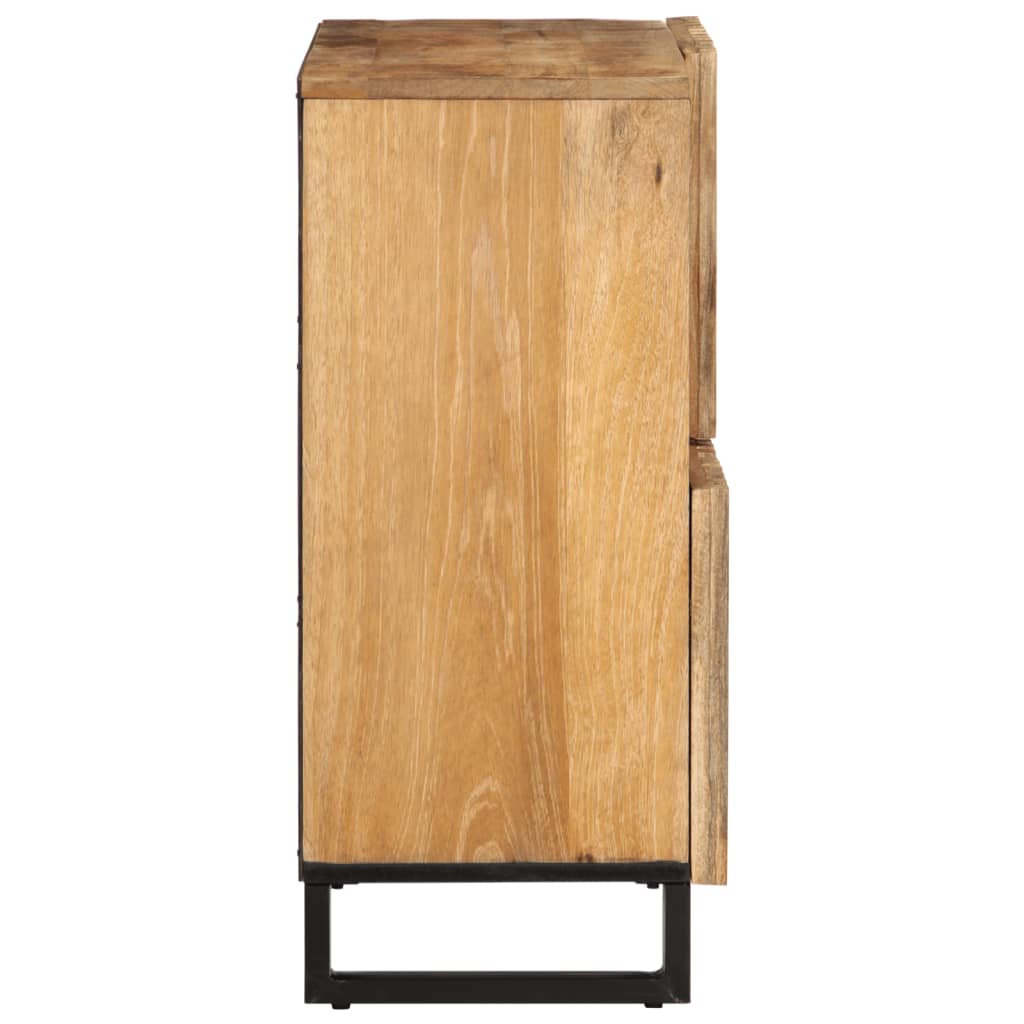 Sideboard 80x34x75 cm Raues Massivholz Mango