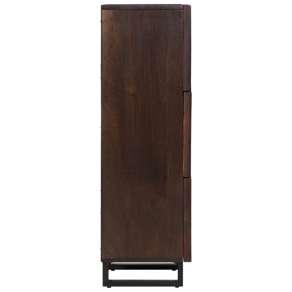 Highboard Braun 40x34x110 cm Massivholz Mango