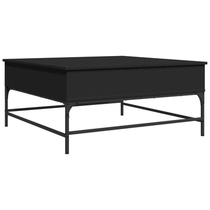 Couchtisch Schwarz 95x95x45 cm Holzwerkstoff und Metall