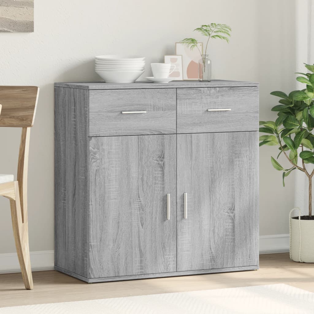 Sideboard Grau Sonoma 79x38x80 cm Holzwerkstoff