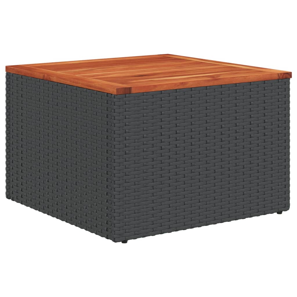 12-tlg. Garten-Sofagarnitur mit Kissen Schwarz Poly Rattan