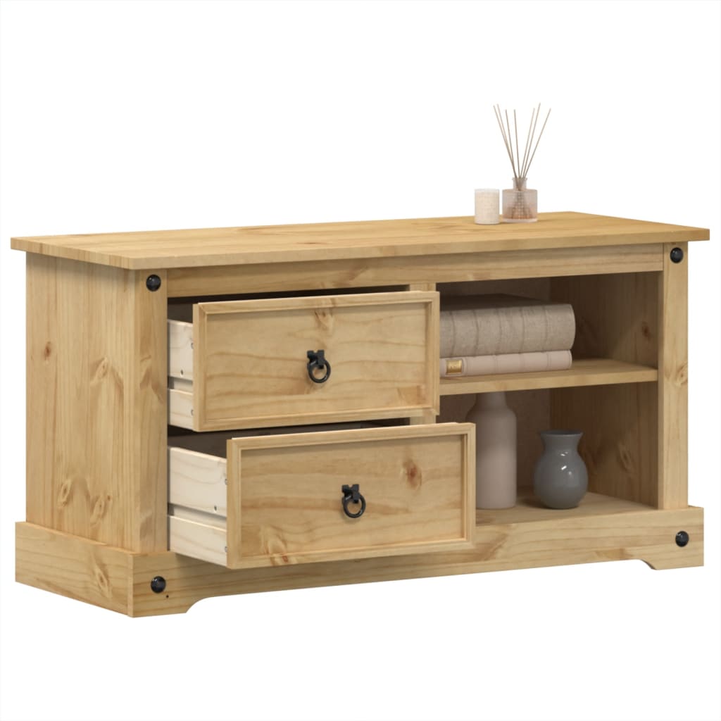 TV-Schrank Corona 100x40x52 cm Massivholz Kiefer