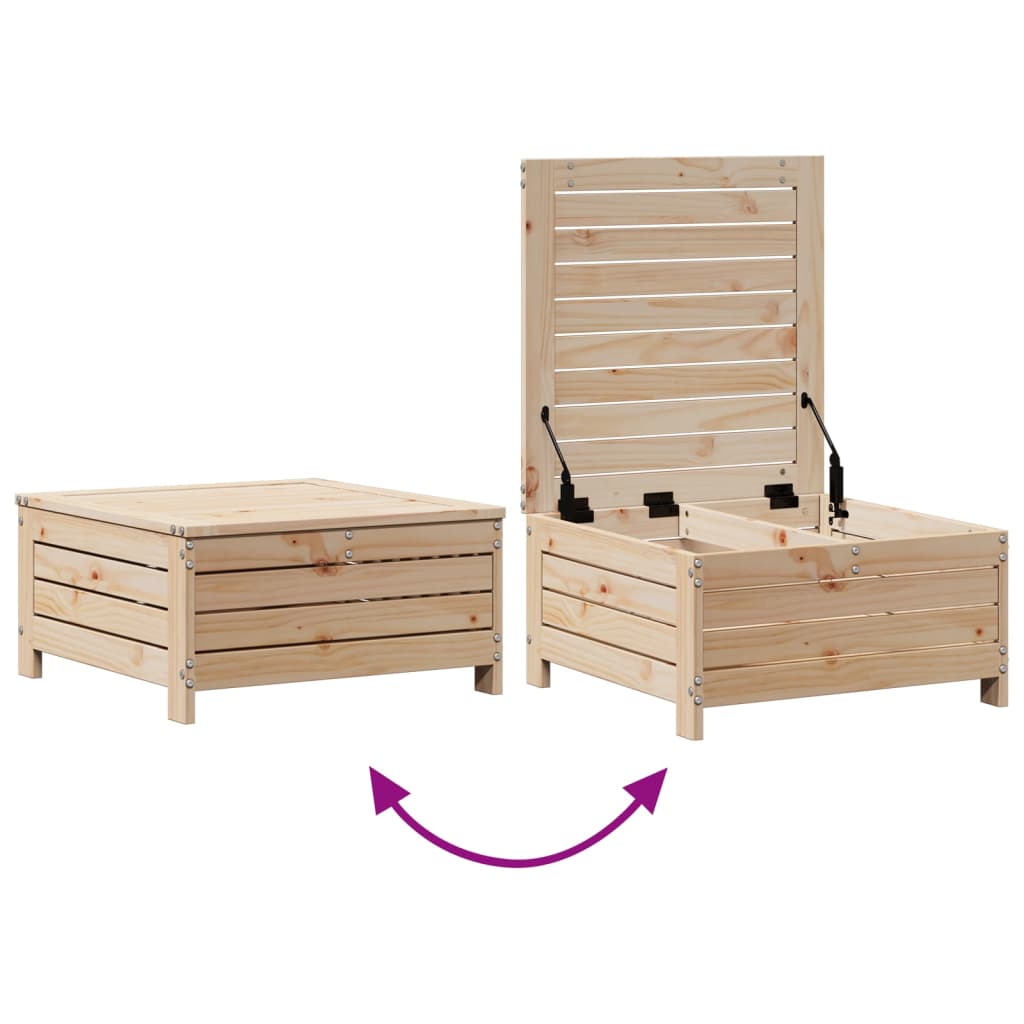 3-tlg. Garten-Lounge-Set mit Kissen Massivholz Kiefer