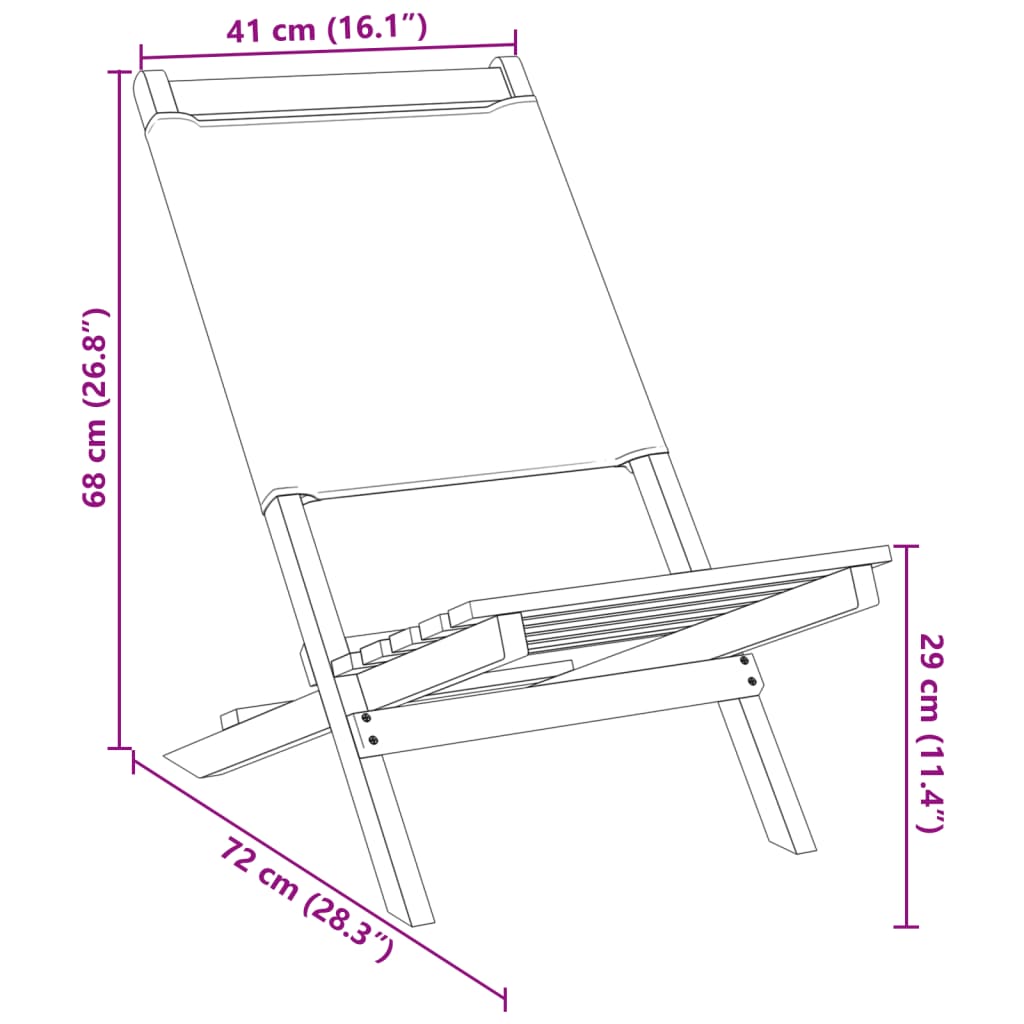 Gartenstühle 8 Stk. Klappbar Taupe Stoff und Massivholz