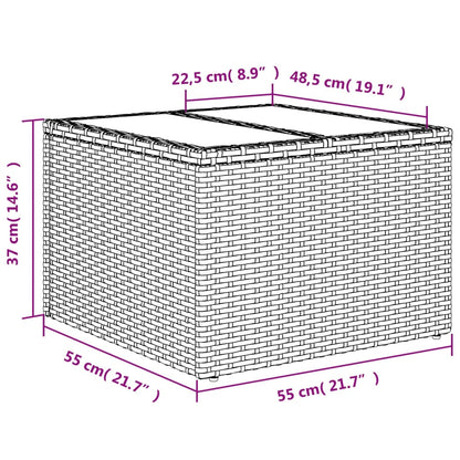 7-tlg. Garten-Sofagarnitur mit Kissen Schwarz Poly Rattan