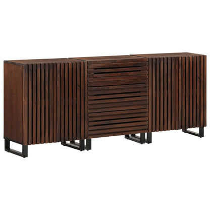 Sideboard 3 Stk. 60x34x75 cm Massivholz Mango