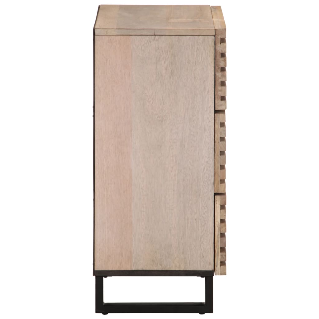 Sideboard 2 Stk. 60x34x75 cm Massivholz Mango