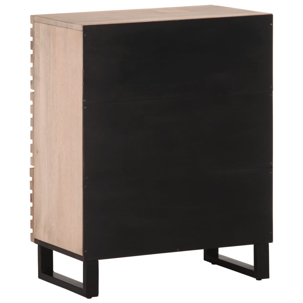 Sideboard 2 Stk. 60x34x75 cm Massivholz Mango