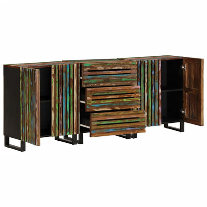 Sideboard 3 Stk. 60x34x75 cm Massivholz Akazie