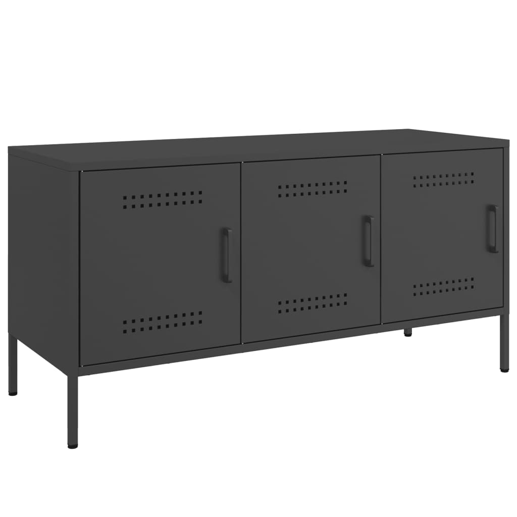 TV-Schrank Schwarz 100,5x39x50,5 cm Stahl