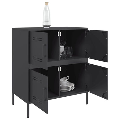 Sideboard Schwarz 68x39x79 cm Stahl