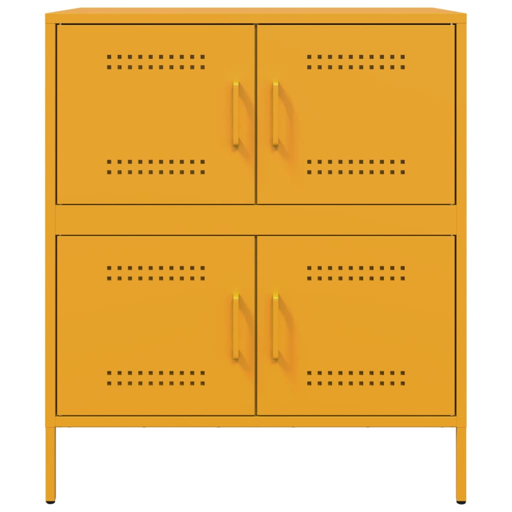 Sideboard Senfgelb 68x39x79 cm Stahl