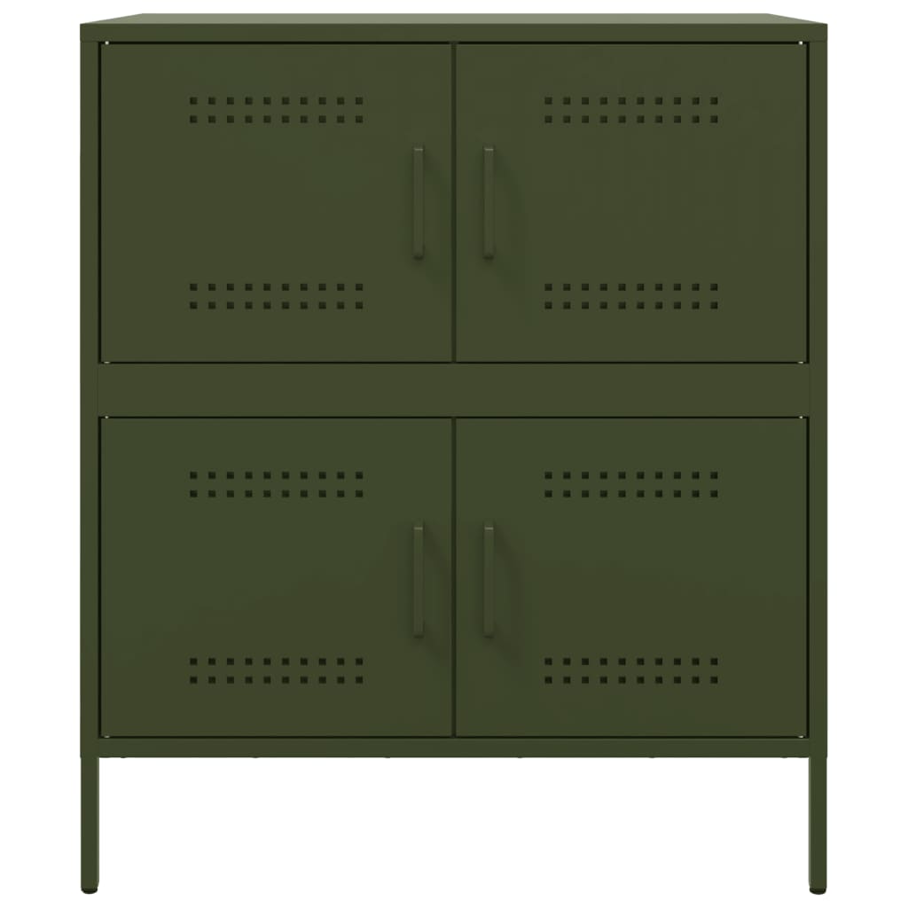 Sideboard Olivgrün 68x39x79 cm Stahl