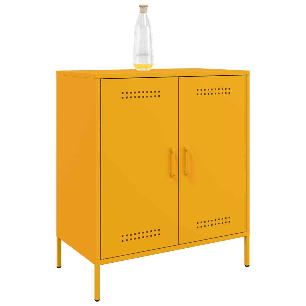 Sideboard Senfgelb 68x39x79 cm Stahl