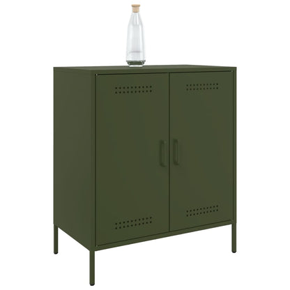 Sideboard Olivgrün 68x39x79 cm Stahl