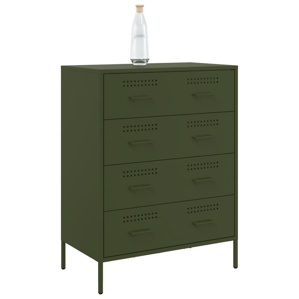 Sideboard Olivgrün 68x39x89 cm Stahl