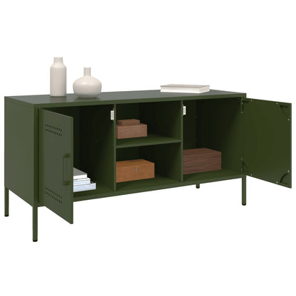 TV-Schrank Olivgrün 100,5x39x50,5 cm Stahl