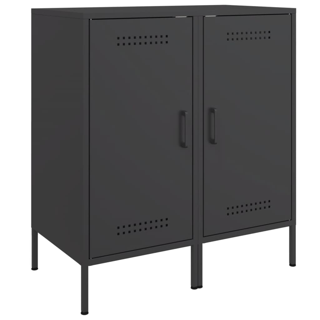 Sideboards 2 Stk. Schwarz 36x39x79 cm Stahl