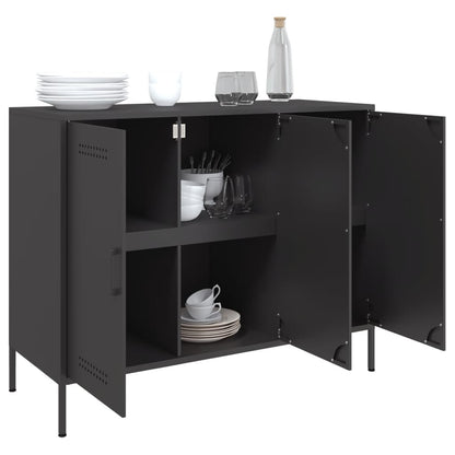 Sideboard Schwarz 100,5x39x79 cm Stahl