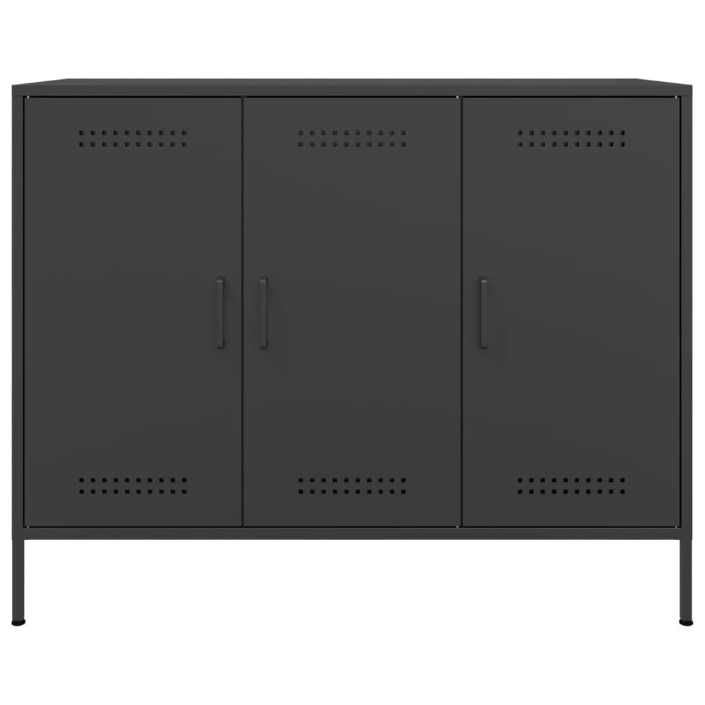 Sideboard Schwarz 100,5x39x79 cm Stahl