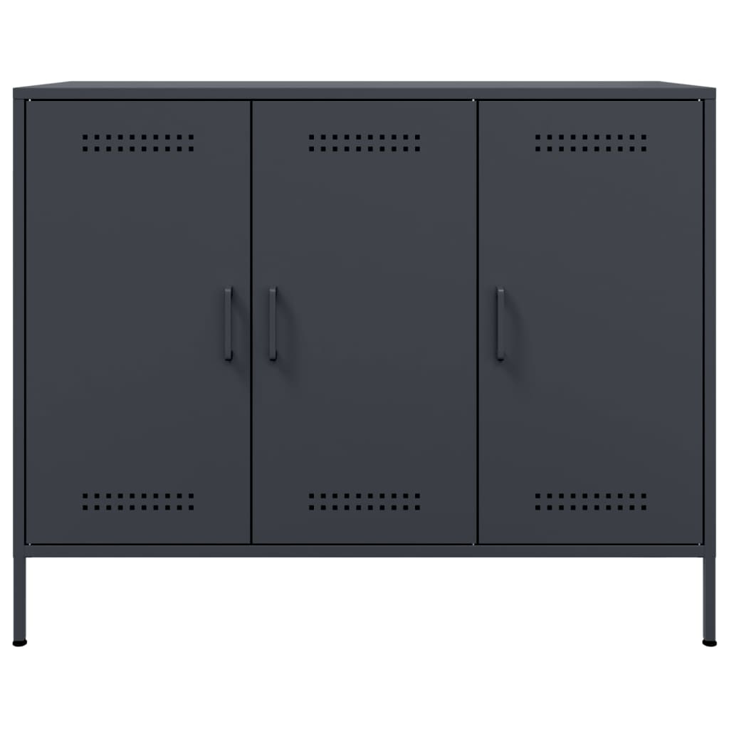 Sideboard Anthrazit 100,5x39x79 cm Stahl