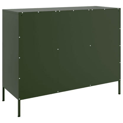 Sideboard Olivgrün 100,5x39x79 cm Stahl