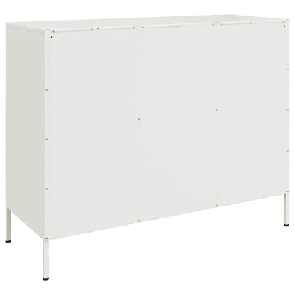 Sideboard Weiß 100,5x39x79 cm Stahl