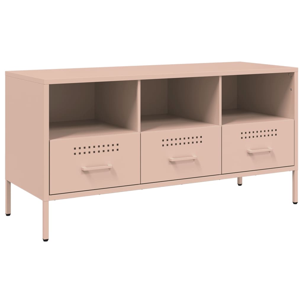 TV-Schrank Rosa 100,5x39x50,5 cm Stahl