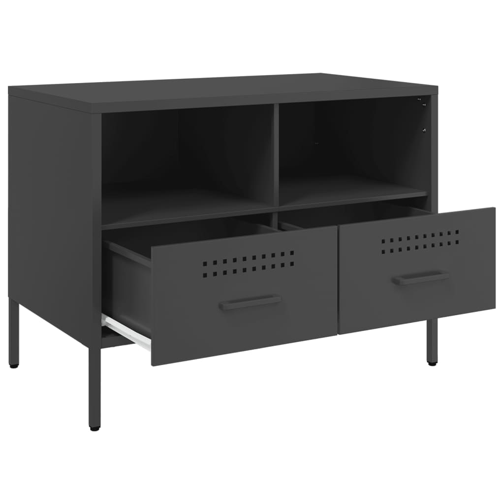 TV-Schrank Schwarz 68x39x50,5 cm Stahl