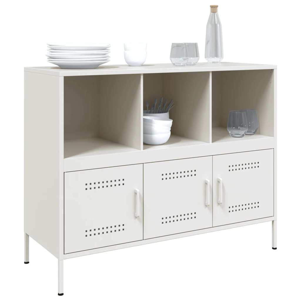 Sideboard Weiß 100,5x39x79 cm Stahl