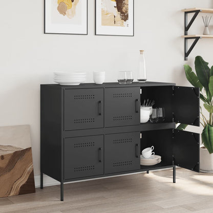 Sideboard Schwarz 100,5x39x79 cm Stahl