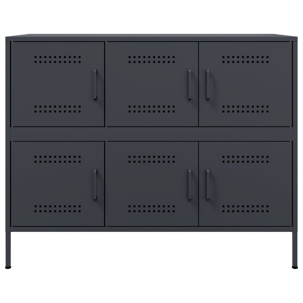 Sideboard Anthrazit 100,5x39x79 cm Stahl