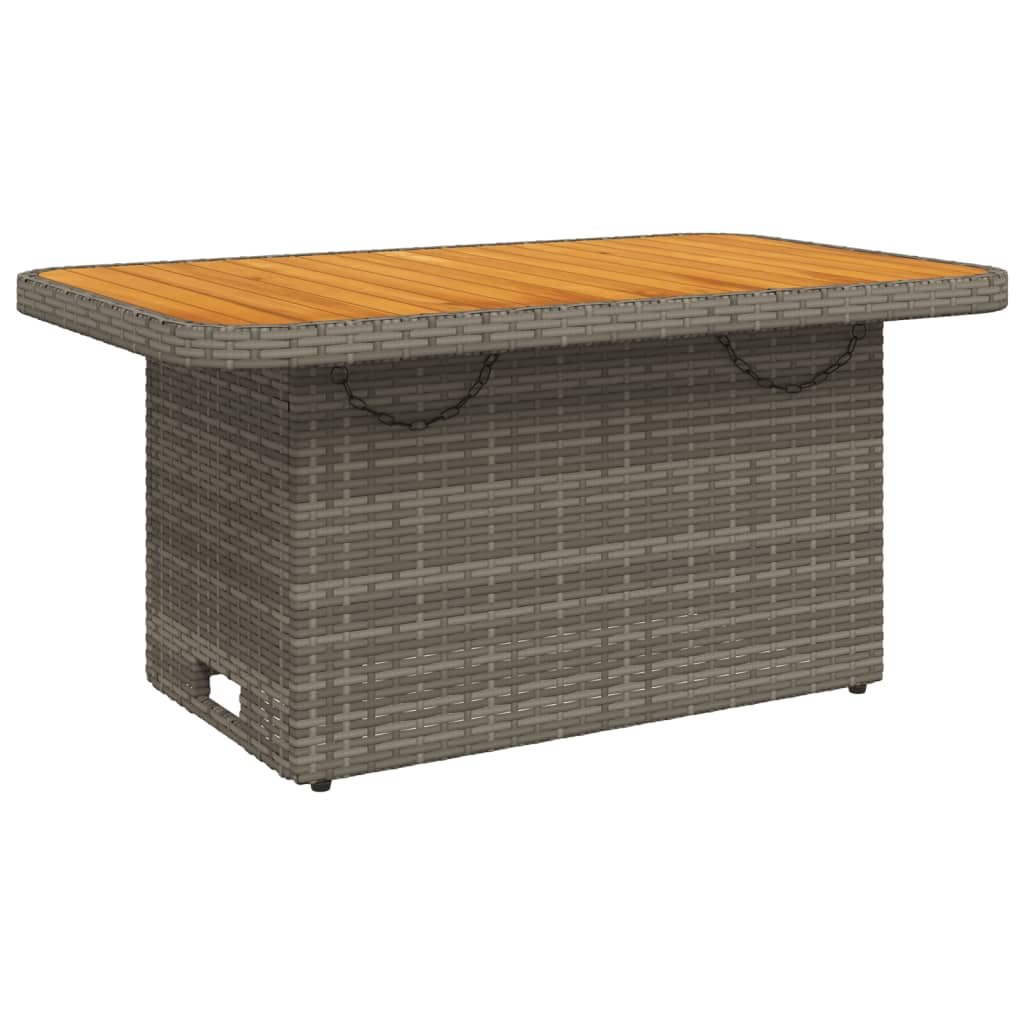 6-tlg. Garten-Lounge-Set mit Kissen Grau Poly Rattan