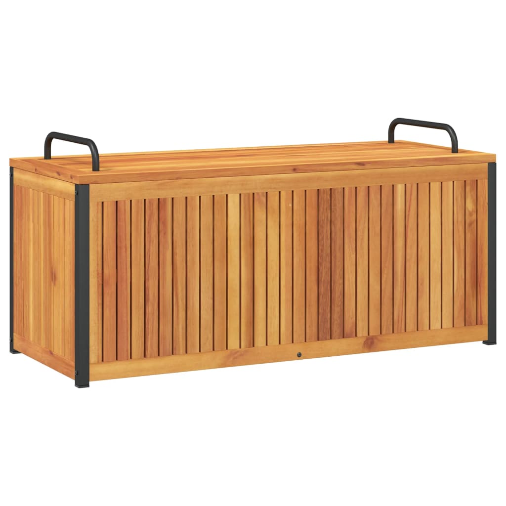 Gartenbox 110x45x42/53 cm Massivholz Akazie und Stahl