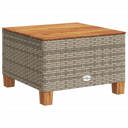 10-tlg. Garten-Sofagarnitur mit Kissen Grau Poly Rattan