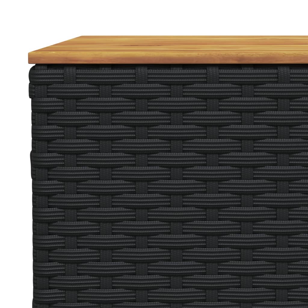 11-tlg. Garten-Sofagarnitur mit Kissen Schwarz Poly Rattan