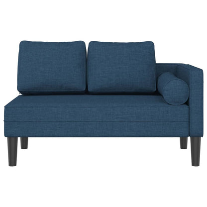 Chaiselongue mit Kissen Blau Stoff