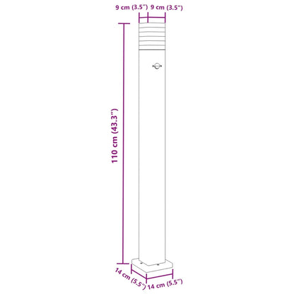 Wegeleuchten mit Bewegungsmelder 3 Stk. Schwarz 110cm Aluminium