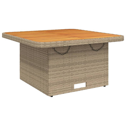 3-tlg. Garten-Essgruppe mit Kissen Beige Poly Rattan