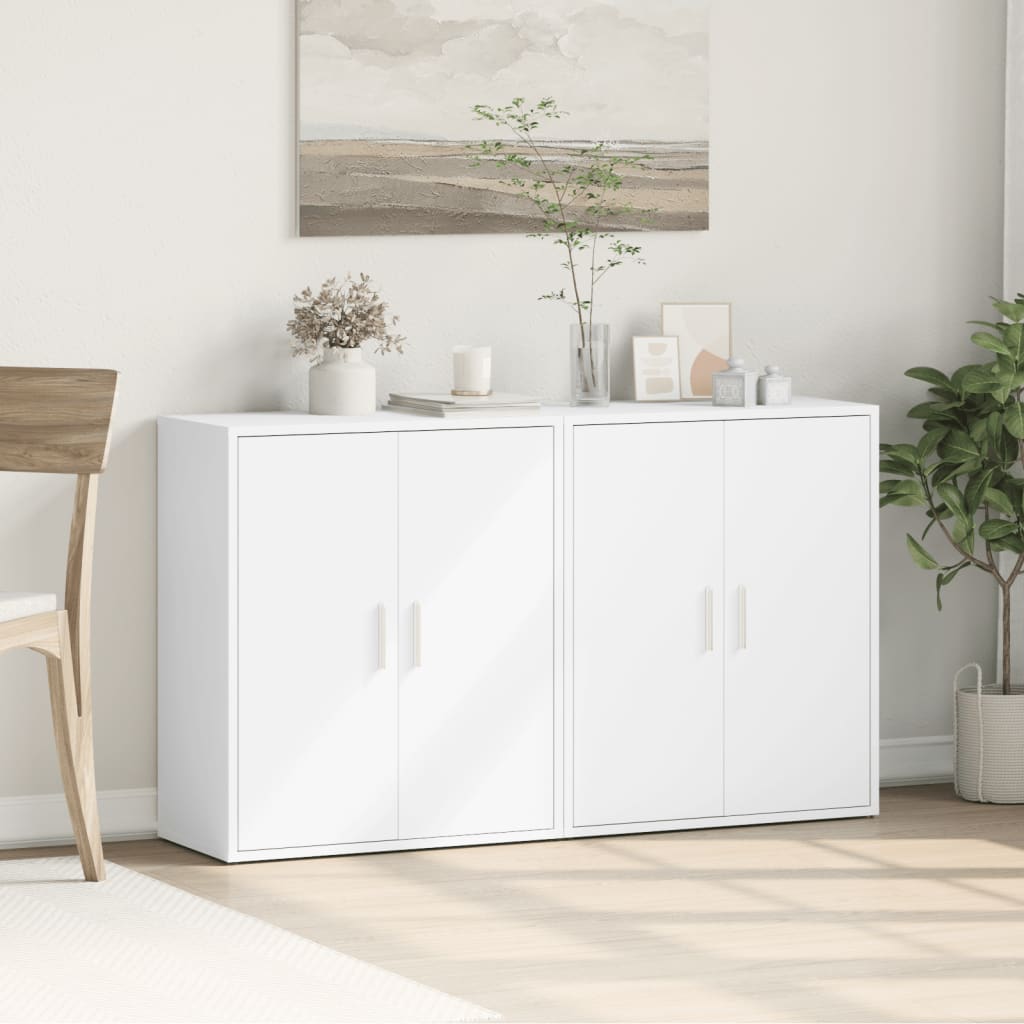 Sideboards 2 Stk. Weiß 60x31x70 cm Holzwerkstoff