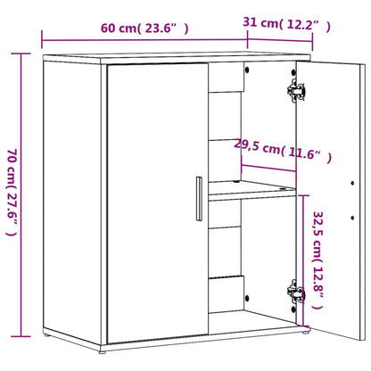 Sideboards 2 Stk. Schwarz 60x31x70 cm Holzwerkstoff