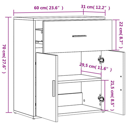 Sideboards 2 Stk. Weiß 60x31x70 cm Holzwerkstoff