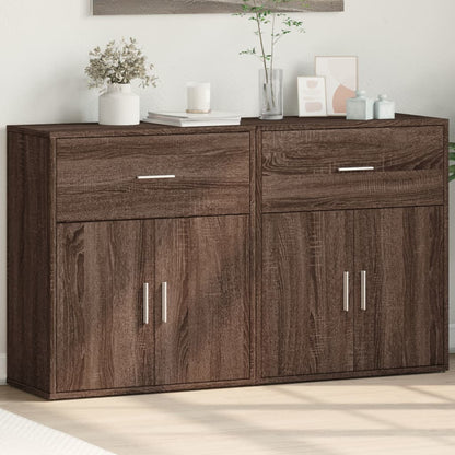 Sideboards 2 Stk. Braun Eichen-Optik 60x31x70 cm Holzwerkstoff