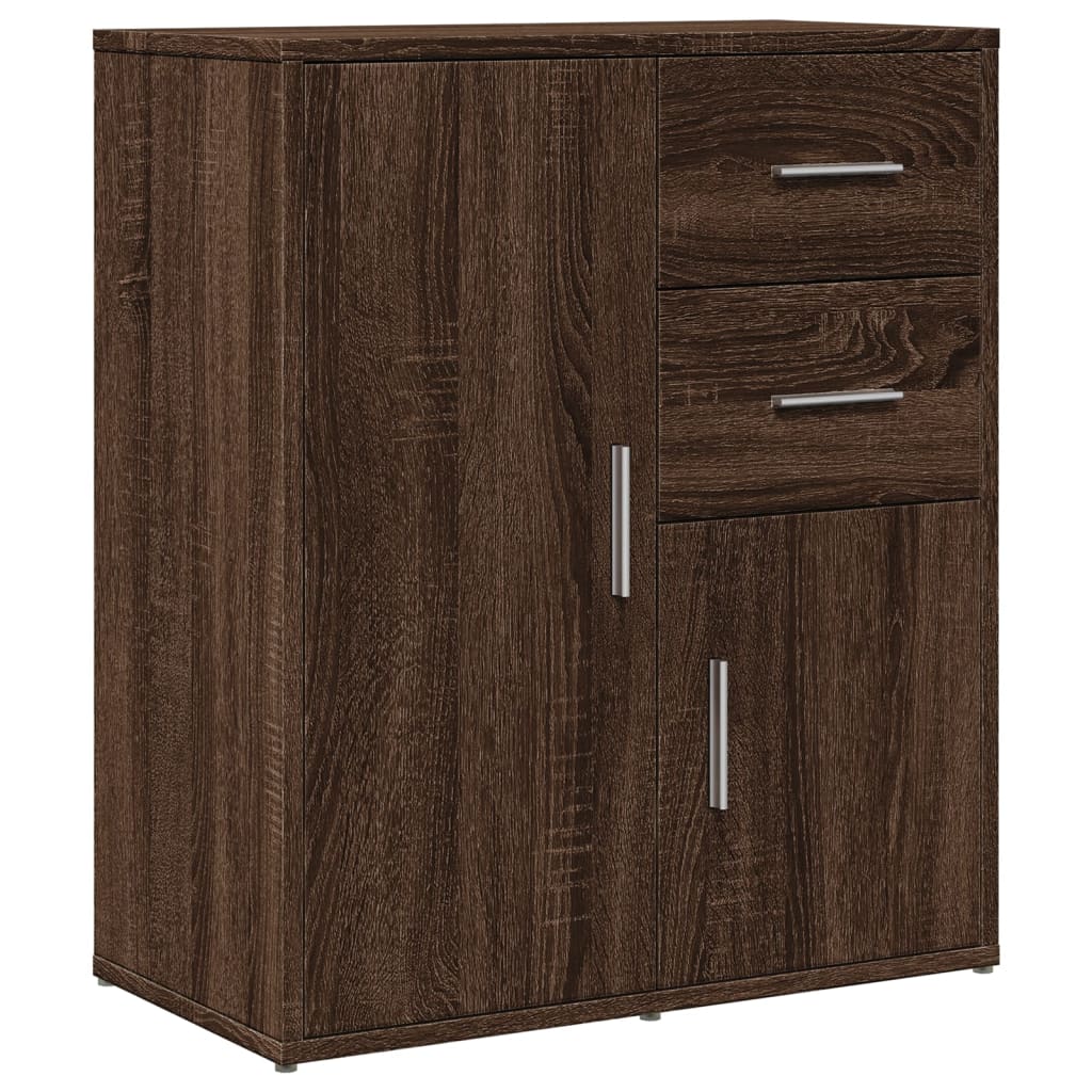 Sideboards 2 Stk. Braun Eichen-Optik 60x31x70 cm Holzwerkstoff