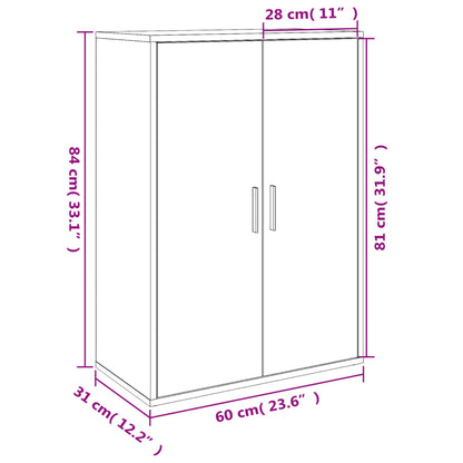 Sideboards 2 Stk. Weiß 60x31x84 cm Holzwerkstoff