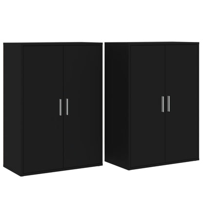 Sideboards 2 Stk. Schwarz 60x31x84 cm Holzwerkstoff