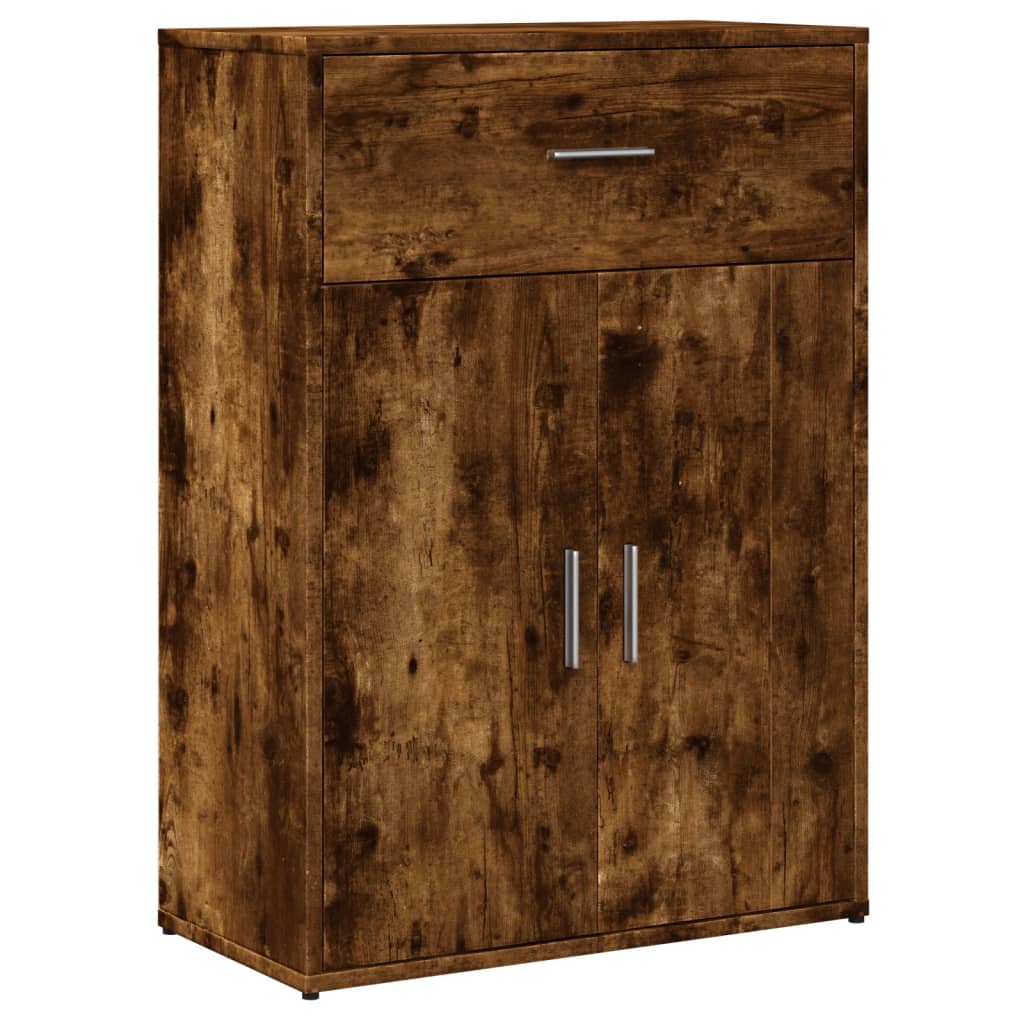 Sideboards 2 Stk. Räuchereiche 60x30x84 cm Holzwerkstoff