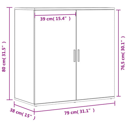 Sideboards 2 Stk. Sonoma-Eiche 79x38x80 cm Holzwerkstoff