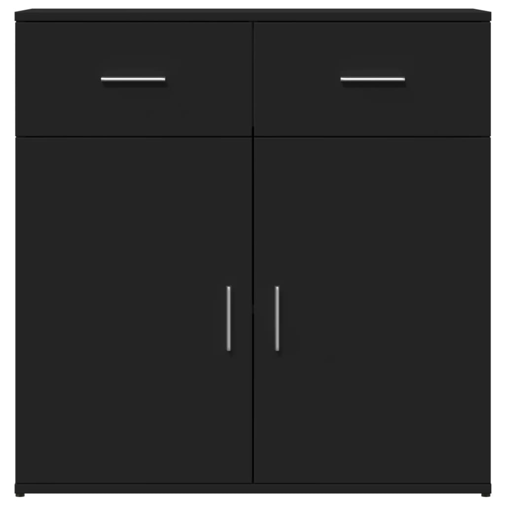 Sideboards 2 Stk. Schwarz 79x38x80 cm Holzwerkstoff