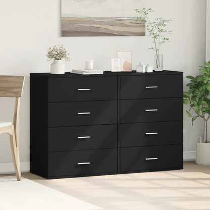 Sideboards 2 Stk. Schwarz 60x39x80 cm Holzwerkstoff